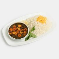 چلو خورشت قلیه میگو