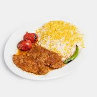 چلو کباب تابه ای