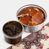 ته دیگ با خورش قورمه سبزی