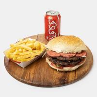 پپرونی برگر کمبو دبل