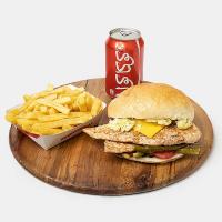 چیکن برگر چیلی کمبو دبل