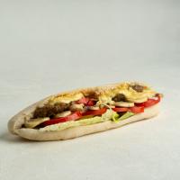 ساندویچ همبرگر دست ساز قارچ و پنیر