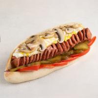 هات داگ قارچ و پنیر