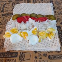 دست پیچ تخم مرغ آب پز