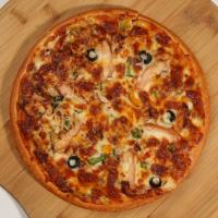 پیتزا مرغ و قارچ لند ایتالیایی