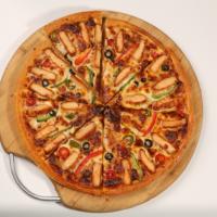 پیتزا باربیکیو چیکن آمریکایی