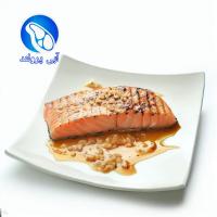 فیله ماهی قزل‌آلا کبابی سیر و کره