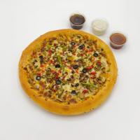 پیتزا گوشت و قارچ یک نفره