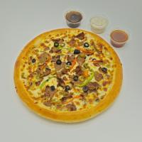 پیتزا دونر گوشت فیت فرندز