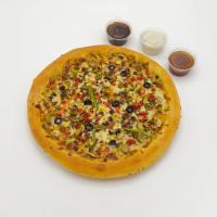 پیتزا گوشت و قارچ یک نفره