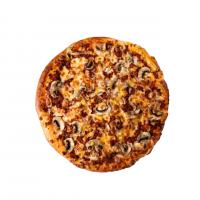 پیتزا گوشت و قارچ آمریکایی