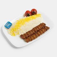 چلوکباب کوبیده کوچک دو سیخ