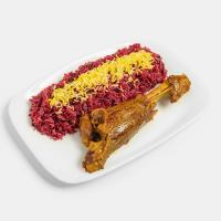 آلبالو پلو با ماهیچه