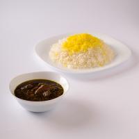 چلو خورشت قورمه سبزی