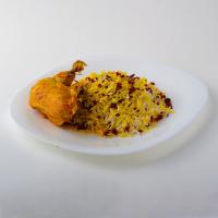 زرشک پلو با مرغ سس پز اقتصادی (سینه)