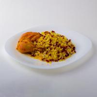 زرشک پلو با مرغ سس پز اقتصادی (ران)