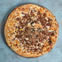 پیتزا قارچ و گوشت آمریکایی متوسط