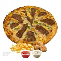 پیتزا سیر و استیک