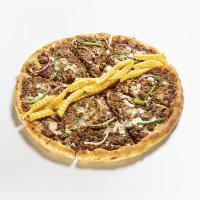 پیتزا گوشت و قارچ 30 سانتی متری