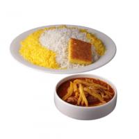 چلو خورشت قیمه سیب زمینی