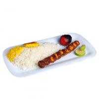 چلو کباب لقمه زعفرانی نگین دار