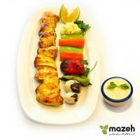 خوراک جوجه کباب ممتاز بدون استخوان با سبزیجات