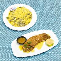 باقالی پلو با گردن گوسفندی