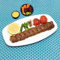 خوراک کباب لقمه مجلسی با سبزیجات