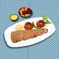 خوراک کباب برگ مجلسی با سبزیجات