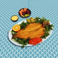 خوراک ماهی قزل آلا سرخ شده با سبزیجات