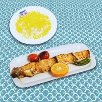 چلو ماهی قزل آلا کبابی