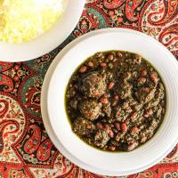 چلو خورشت قورمه سبزی