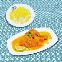 چلو مرغ ران سس پز