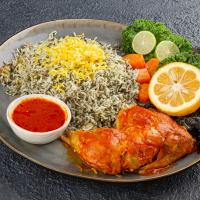 باقالی پلو با مرغ