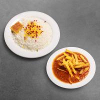 چلو خورشت قیمه سیب زمینی