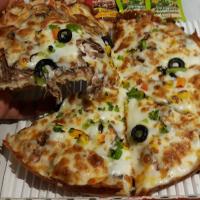 پیتزا بوقلمون و قارچ آمریکایی