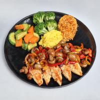 فیله مرغ گریل شده با قارچ رژیمی