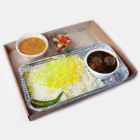 چلو خورشت قورمه سبزی (گوساله)