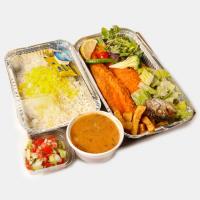 چلو ماهی قزل آلا سرخ شده