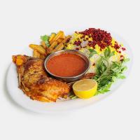 زرشک پلو با مرغ سرخ شده (ران) ویژه هوژان