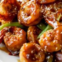 شریمپ تریاکی و برنج بخارپز ژاپنی