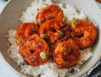 چیلی شریمپ و برنج بخارپز ژاپنی