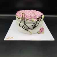 کیک خامه ای طرح 14