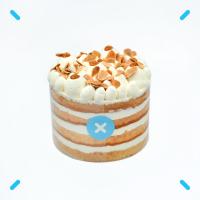 کیک پرک بادام و کارامل متوسط