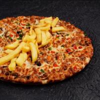 پیتزا گوشت و قارچ خانواده (40 سانتی)