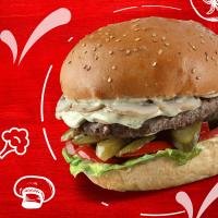 چیز برگر با سس قارچ