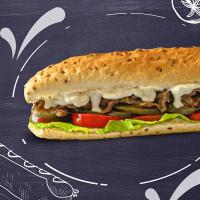 ساندویچ دونر استیک با سس قارچ