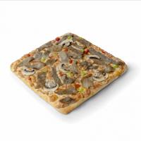 پیتزا سیر و استیک بزرگ