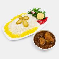 چلو خورشت قلیه ماهی