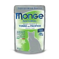 پوچ گربه بالغ مونژه ماهی تن و ماهی زردک 80 گرم